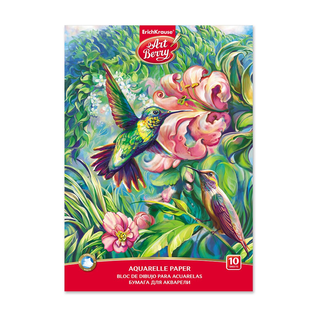 Bloc desen A4 colibri, 180 gr/mp, 10 coli
